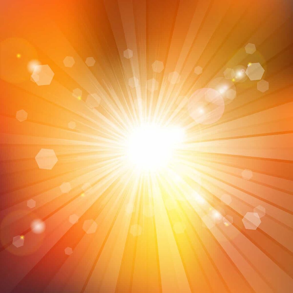 Sunshine beaming